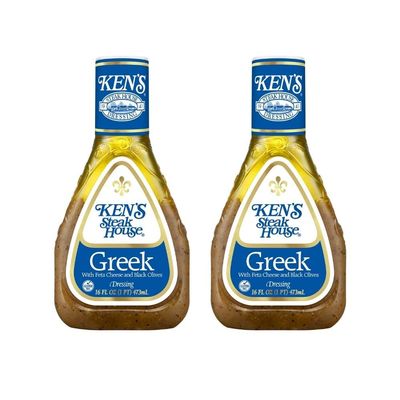 Ken's Steak House Greek Dressing, 16 OZ (Pack of 2)