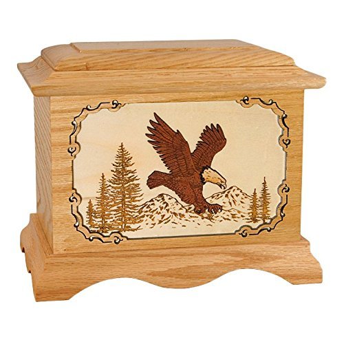 Wood Cremation Urn - Oak Eagle Ambassador
