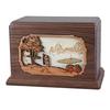 Wood Cremation Urn - Walnut Golf Hampton view 1
