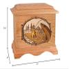 Wood Cremation Urn - Oak Salmon Fishing Stream Ambassador view 2