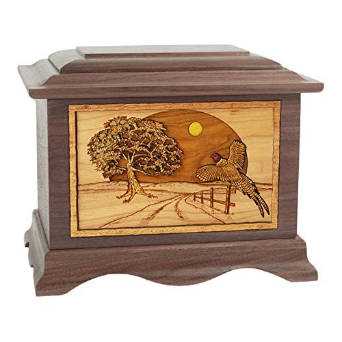 Wood Cremation Urn - Walnut Pheasant Ambassador