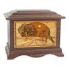 Wood Cremation Urn - Walnut Pheasant Ambassador view 1