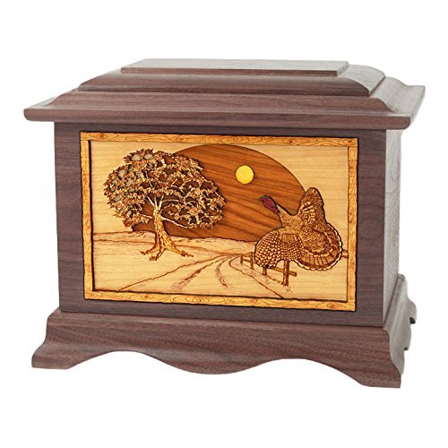 Wood Cremation Urn - Walnut Turkey Ambassador