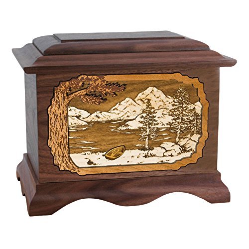 Wood Cremation Urn - Walnut Mountain Lakes Ambassador