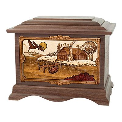 Wood Cremation Urn - Walnut Cabin Ambassador