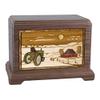 Wood Cremation Urn - Walnut Farm Hampton view 1