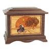 Wood Cremation Urn - Walnut Motorcycle Ambassador view 1