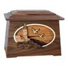 Wood Cremation Urn - Walnut Sea Coast Astoria view 1