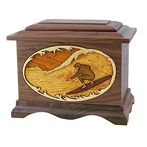 Wood Cremation Urn - Walnut Surfer Ambassador