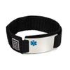Allergic to NSAIDs Sport Medical ID Alert Bracelet with Black Adjustable Wrist Band Wrist Band. view 1
