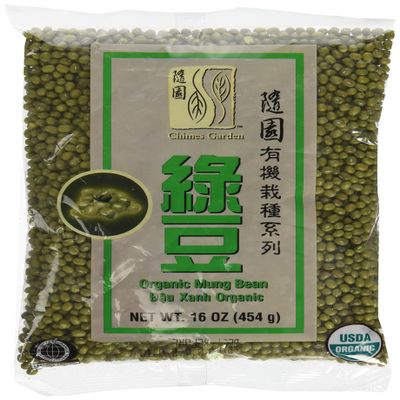 Chimes Garden Organic Mung Beans for Sprouting, Asian Cuisine & More, 16-Ounce Pouches