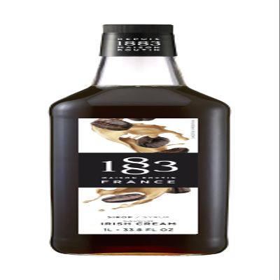 1883 Coffee Syrup, Irish Cream Syrup for Drinks, 1 Liter Plastic Bottle