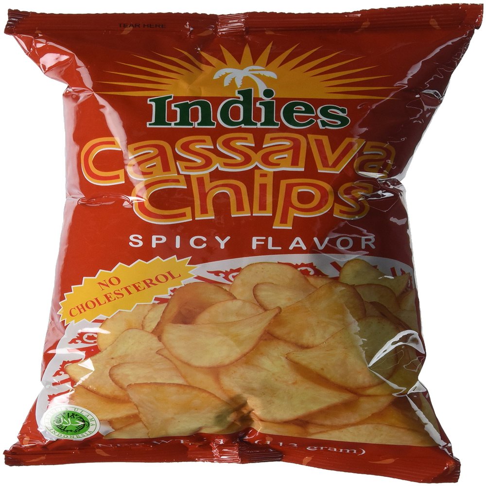 Indies Cassava Chips, Spicy, 4 Ounce