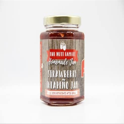 Strawberry Jalapeno Jam | 9 oz Jar | Pack of 1 | Best Jam Combo | Perfect Blend of Sweet & Spicy | Nutt Family Jams & Jellies