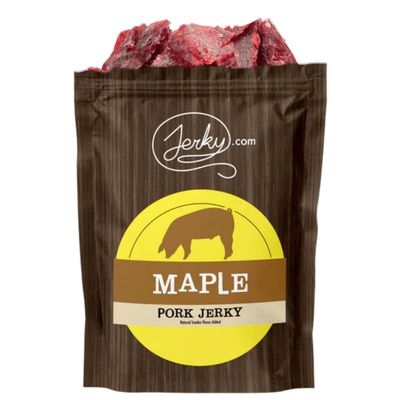 Jerky.com's Maple Pork Jerky - The Best Wild Game Pork Jerky on the Market - 100% Whole Muscle - No Added Preservatives, No Added Nitrates and No Added MSG - 2.5 oz.