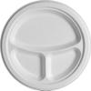 10" 3-Compartment Sugarcane Plate (500 Pack) view 2