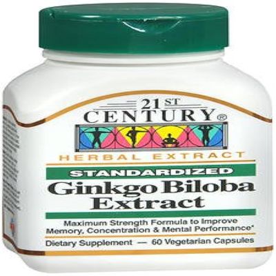 21st Century Ginkgo Biloba Extract Vegetarian Capsules - 60 ct, Pack of 3