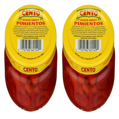 Cento Pimientos Sliced 4.0 OZ (Pack of 2)