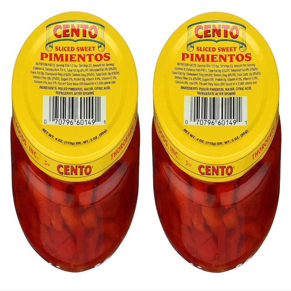 Cento Pimientos Sliced 4.0 OZ (Pack of 2)