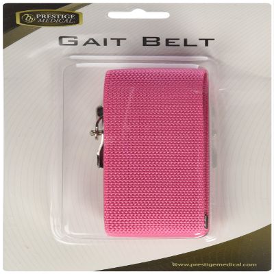 Prestige Medical Nylon Gait Transfer Belt with Metal Buckle, Hot Pink
