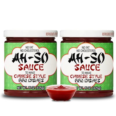 Ah-So Chinese Rib Sauce  2 Pack (2  11 oz Jars) | Sweet & Tangy Chinese-Style Spare Rib Marinade & Glaze for Pork, Chicken & Wings; Classic Takeout BBQ Flavor.