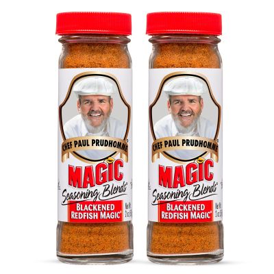 Chef Paul Blackened Redfish Magic Seasoning Blends | Cajun-Style Spices & Seasonings | Gluten-Free, No MSG, Bold Flavor | Perfect for Grilling, Cooking & BBQ | 2 oz each (Pack of 2)