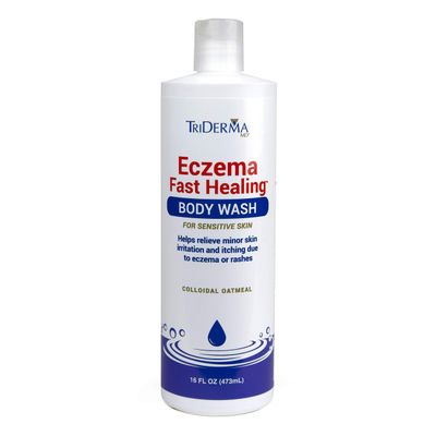 TriDerma Eczema Fast Healing Body Wash for Sensitive Skin 16 Ounces