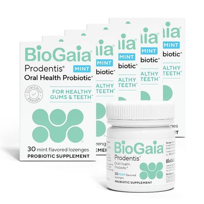 BioGaia Prodentis | Dental Probiotic Lozenges | Promotes Healthy Gums & Teeth | Defends Against Dental Problems | Replenishes Oral Microbiome | Improves Oral Health | Mint Flavor | Pack of 5