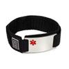 Anti-COAGULANTS Sport Medical ID Alert Bracelet with Black adjusable Wrist Band (Hooks and Loops). view 1