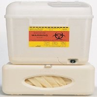 4654229 PT# 305550 Collector Sharps Wallmate 5.4qt Pearl Pt Rm Ea Made by Becton-Dickinson