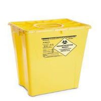 1132377 PT# AP 50 LT DUO Container Waste Plastic 12Gal Double Lid/ Gasket Yellow 8/Ca Made by AP Medical/HBM Canada