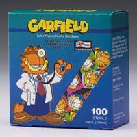 1666029 PT# GAR5293-01 Bandage Adhesive 3/4x3" Garfield 100/Bx Made by Aso Corporation