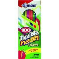 100CT Flex Neon Straws