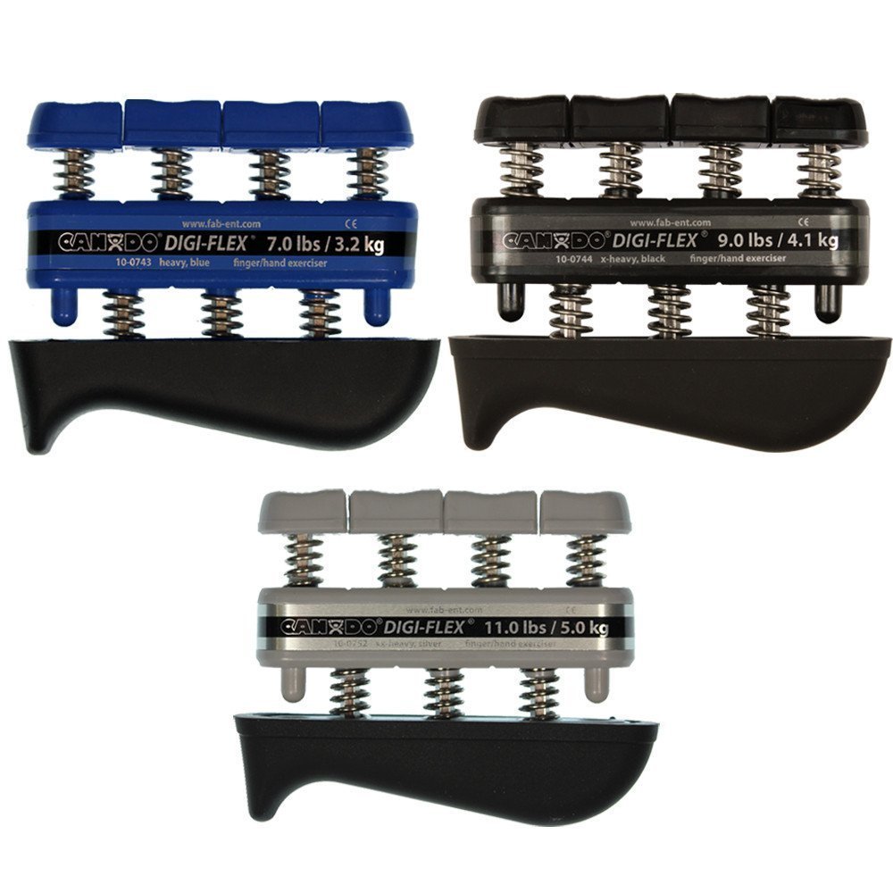 DigiFlex 3-Pack of Hand Exercisers - Resistance Levels (7 lbs / 9 lbs / 11 lbs)