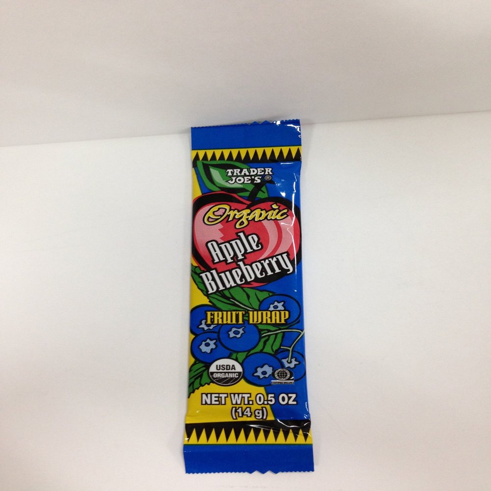 Trader Joes Organic Apple Blueberry Fruit Wrap (Pack of 12)