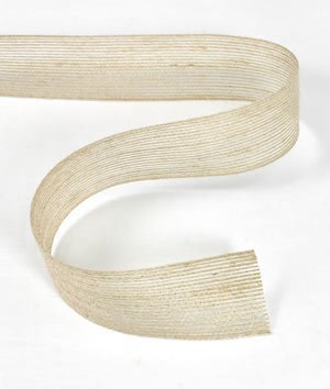 1.5" Burlap Ribbon Serged Edge Natural Jute 10 Yard Roll