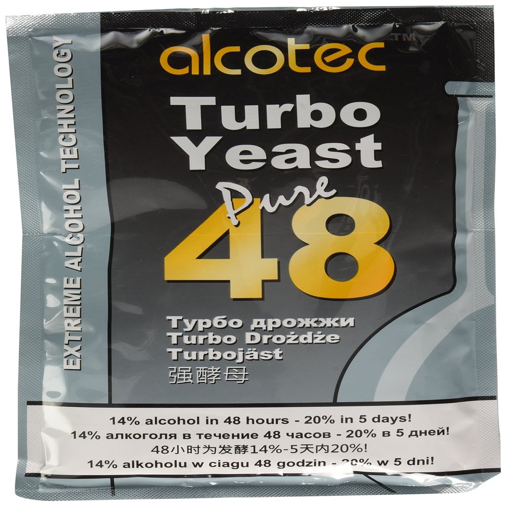 Alcotec 48 Hour Turbo Yeast | Brewers Yeast Powder| Wine Yeast for Wine Making | Instant Dry Yeast | nutritional yeast | 135g (4 Packs)