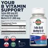 Kal 800 Mcg Folic Acid Methyl B-12 Tablets, Raspberry, 60 Count view 2