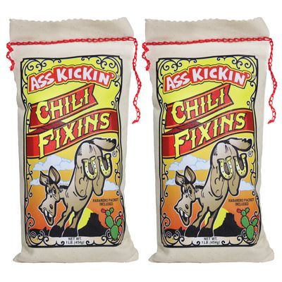 ASS KICKIN' Chili Fixins - 2 Pack - Premium Gourmet Gift Made in the USA - 16oz. each