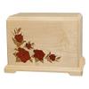 Wood Cremation Urn - Maple Roses view 1
