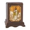 Wood Cremation Urn - Walnut Lord is My Shepherd view 1