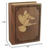 Wood Cremation Urn - Walnut Book with Doves view 2