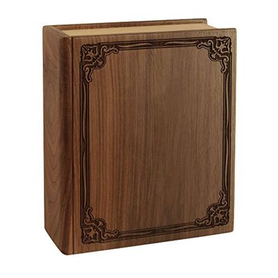 Wood Cremation Urn - Walnut Book