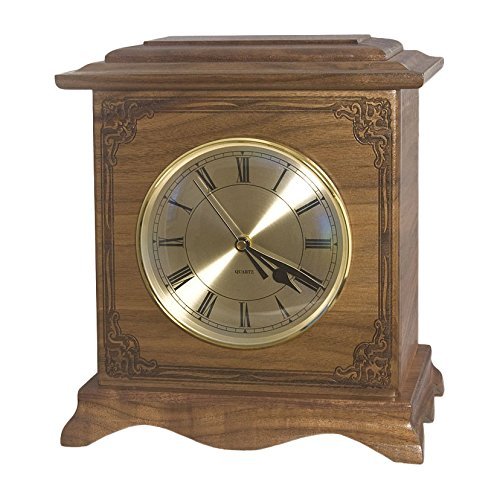 Wood Cremation Urn - Walnut Renaissance Clock