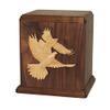 Wood Cremation Urn - Walnut Doves Companion view 1