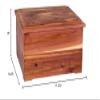 Wood Cremation Urn - Cedar Companion view 2