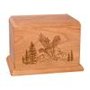Wood Cremation Urn - Natural Cherry Eagle view 1