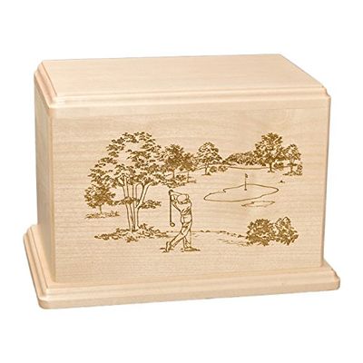Wood Cremation Urn - Maple Golf Wood