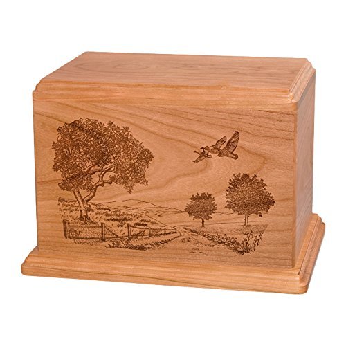 Wood Cremation Urn - Natural Cherry Road Home