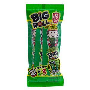 Tao Kae Noi : Big Roll Crispy Grilled Seaweed Japanese Style Classic Flavor 20 g (3 Rolls) Best Seller of Thailand
